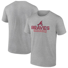 Atlanta Braves Evanston Stencil T-Shirt - Heather Gray - MLB Sale