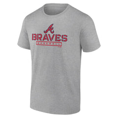 Atlanta Braves Evanston Stencil T-Shirt - Heather Gray - MLB Sale