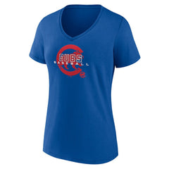 Chicago Cubs Women's Stellar V-Neck T-Shirt - Royal - MLB Sale