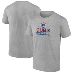 Chicago Cubs Evanston Stencil T-Shirt - Heather Gray - MLB Online