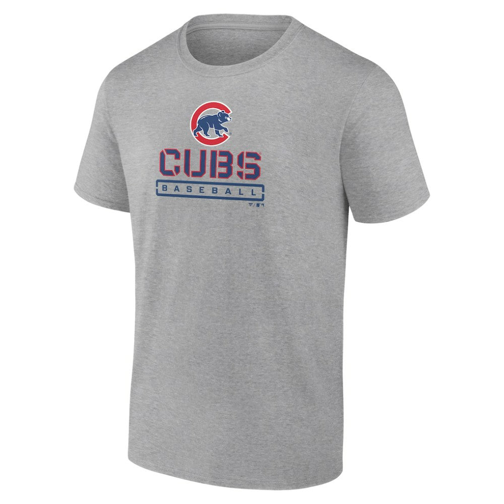 Chicago Cubs Evanston Stencil T-Shirt - Heather Gray - MLB Online