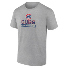 Chicago Cubs Evanston Stencil T-Shirt - Heather Gray - MLB Online