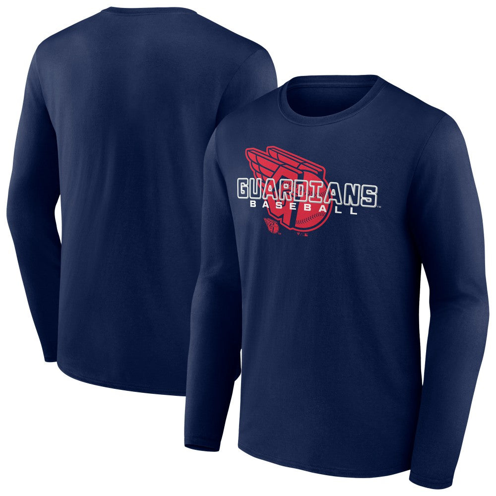 Cleveland Guardians Stellar Long Sleeve T-Shirt - Navy - MLB Sale