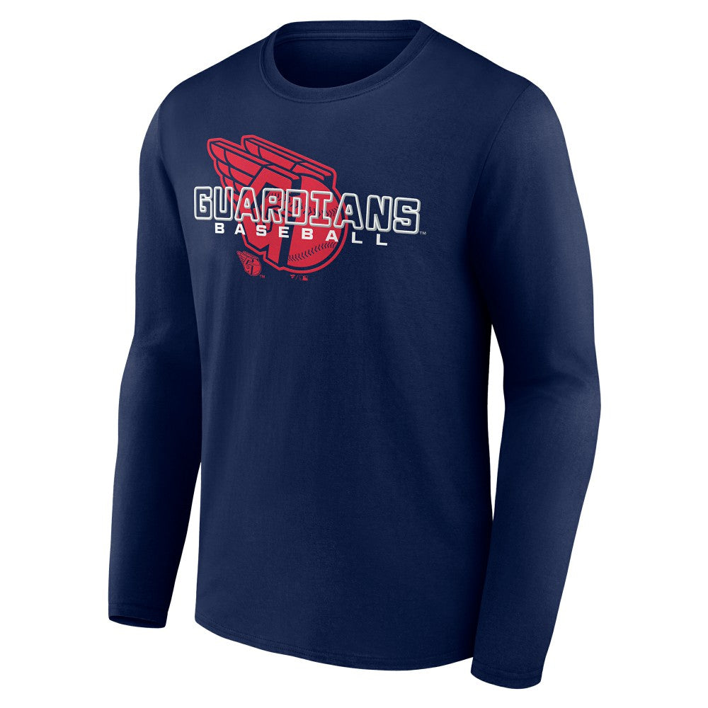 Cleveland Guardians Stellar Long Sleeve T-Shirt - Navy - MLB Sale