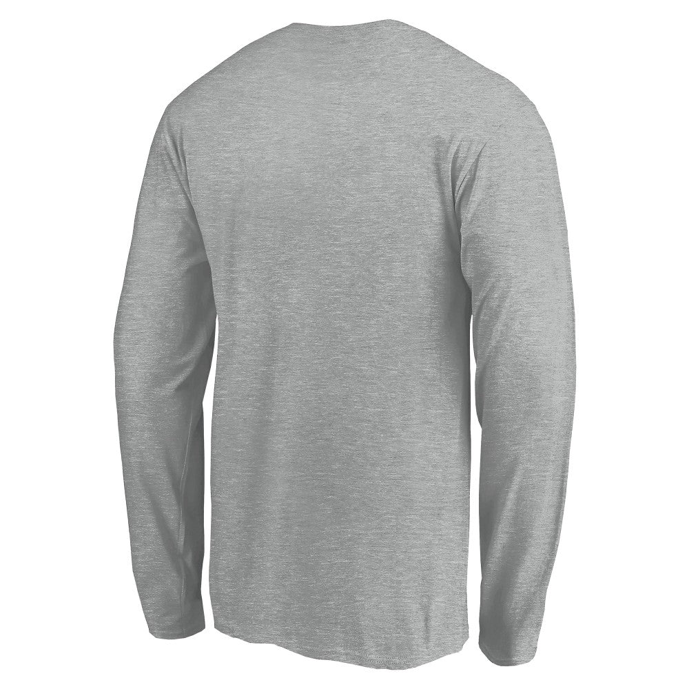 Cleveland Guardians Evanston Stencil Long Sleeve T-Shirt - Gray - MLB Lifestyle
