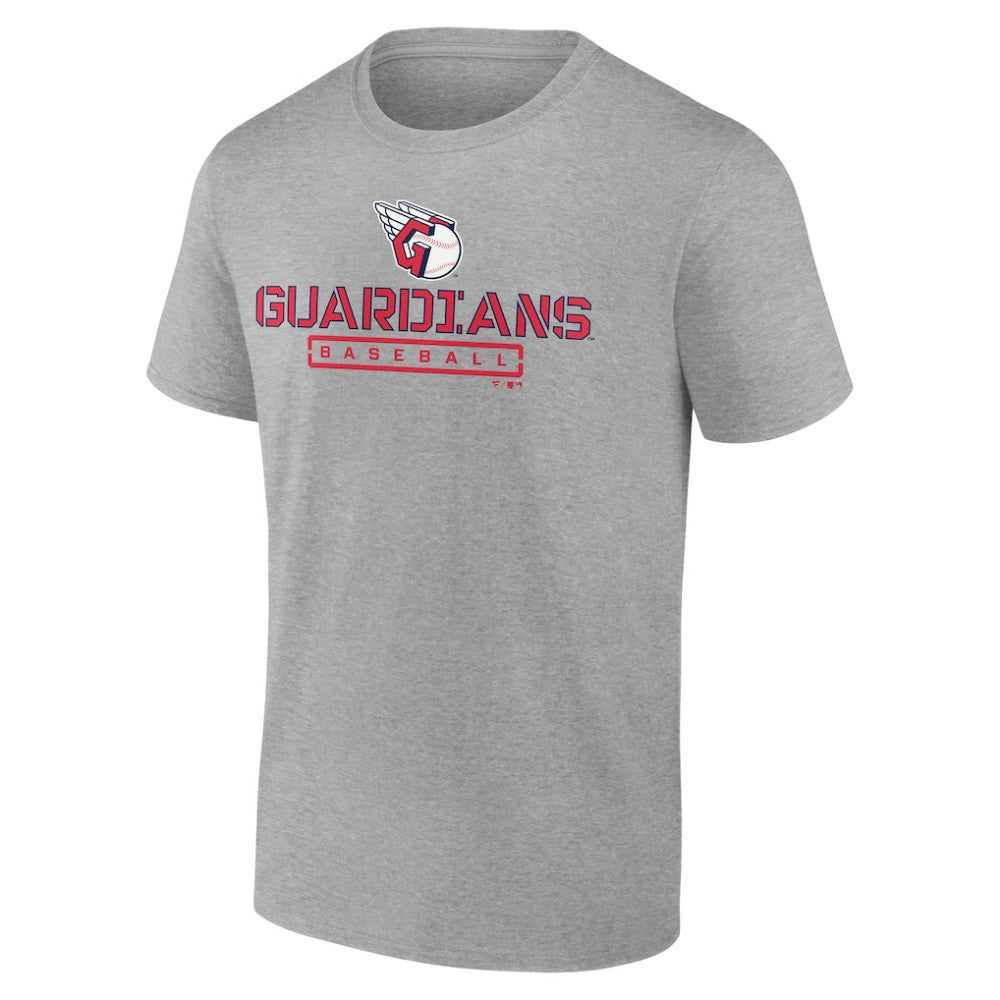 Cleveland Guardians Evanston Stencil T-Shirt - Heather Gray - MLB Discount