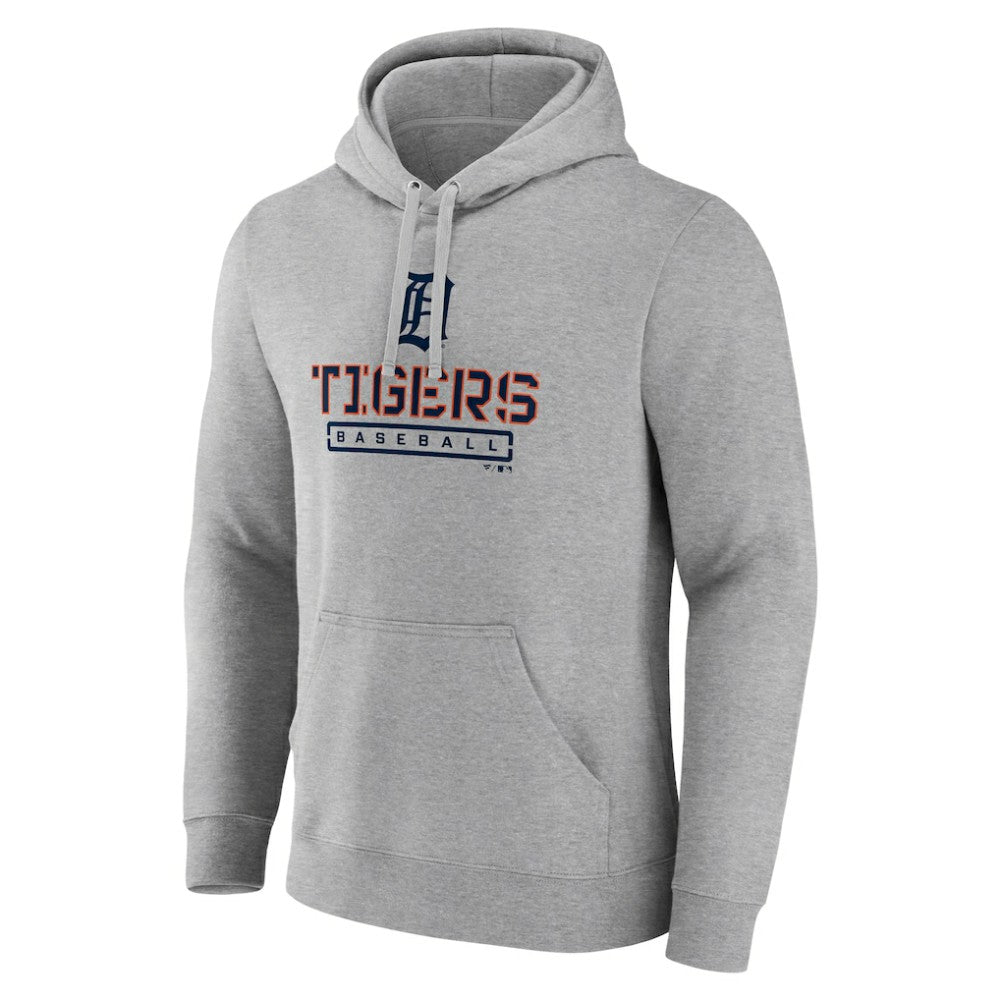 Detroit Tigers Evanston Stencil Pullover Hoodie - Gray - MLB Sale