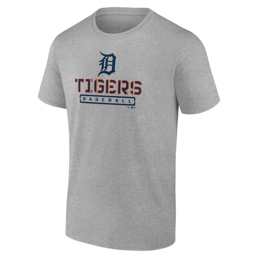 Detroit Tigers Evanston Stencil T-Shirt - Heather Gray - MLB Sale