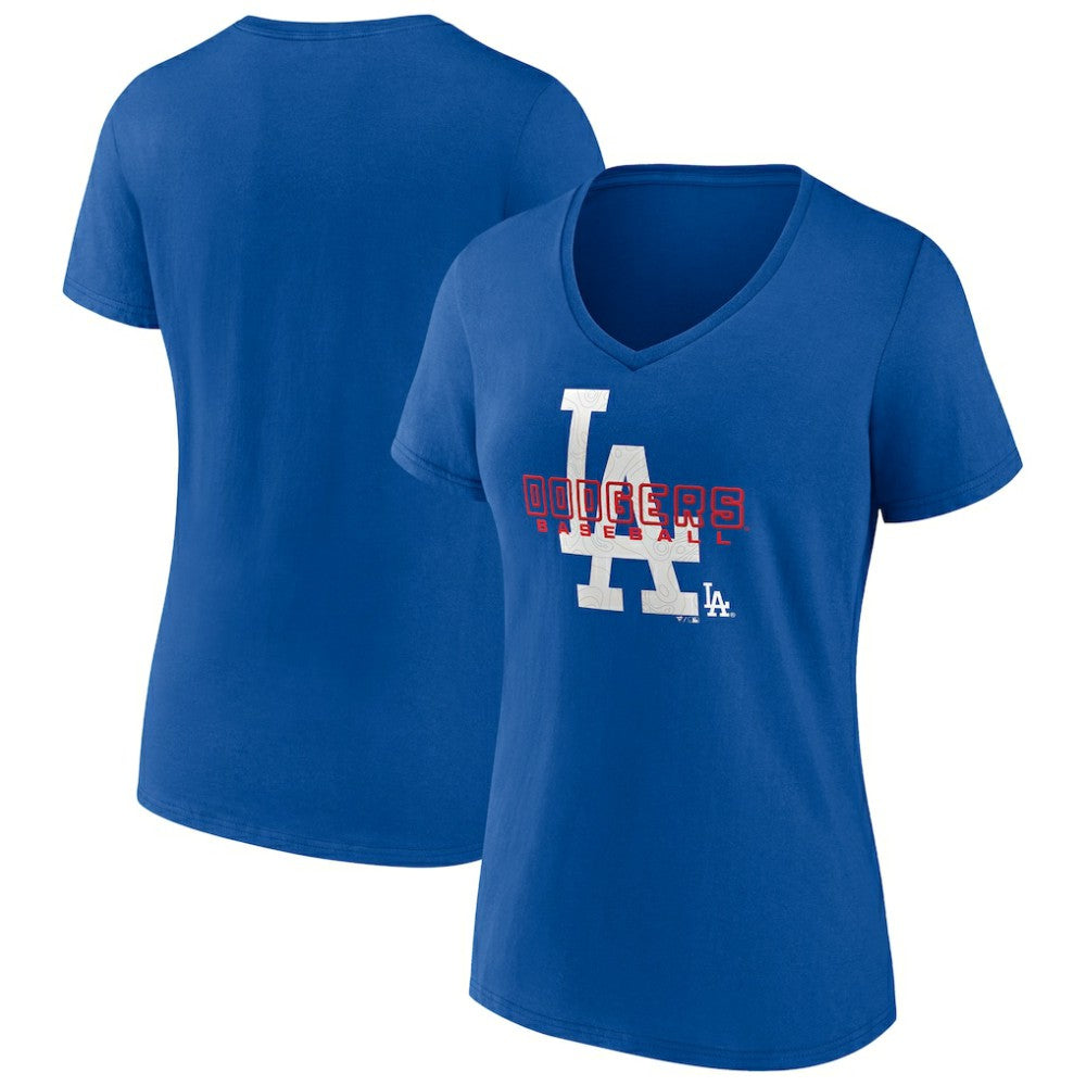 Los Angeles Dodgers Women's Stellar V-Neck T-Shirt - Royal - MLB on Sale