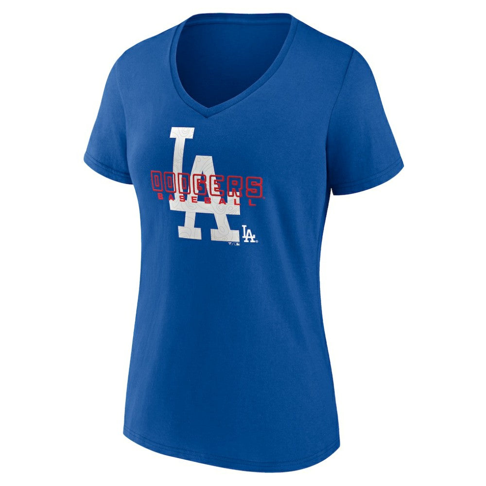 Los Angeles Dodgers Women's Stellar V-Neck T-Shirt - Royal - MLB on Sale