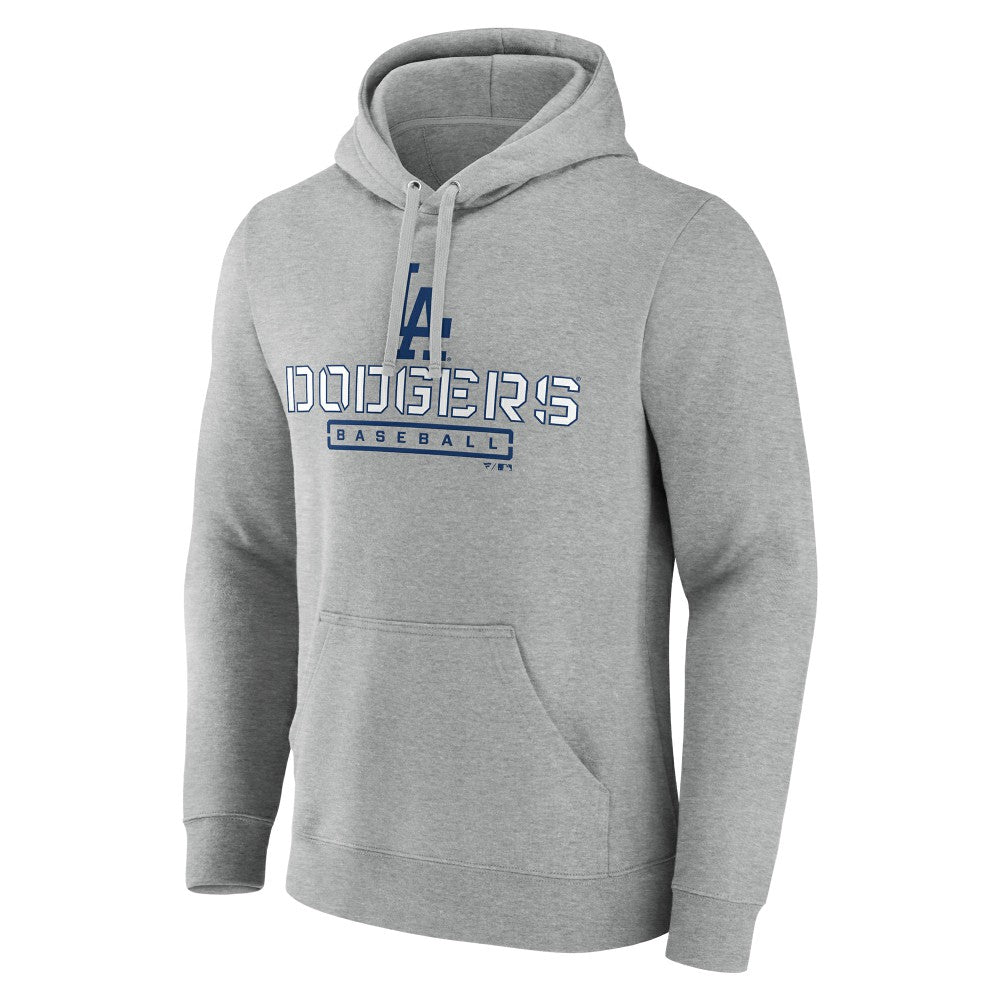 Los Angeles Dodgers Evanston Stencil Pullover Hoodie - Gray - MLB Lifestyle