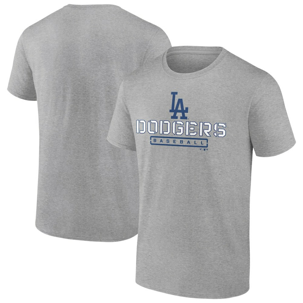 Los Angeles Dodgers Evanston Stencil T-Shirt - Heather Gray - MLB on Sale
