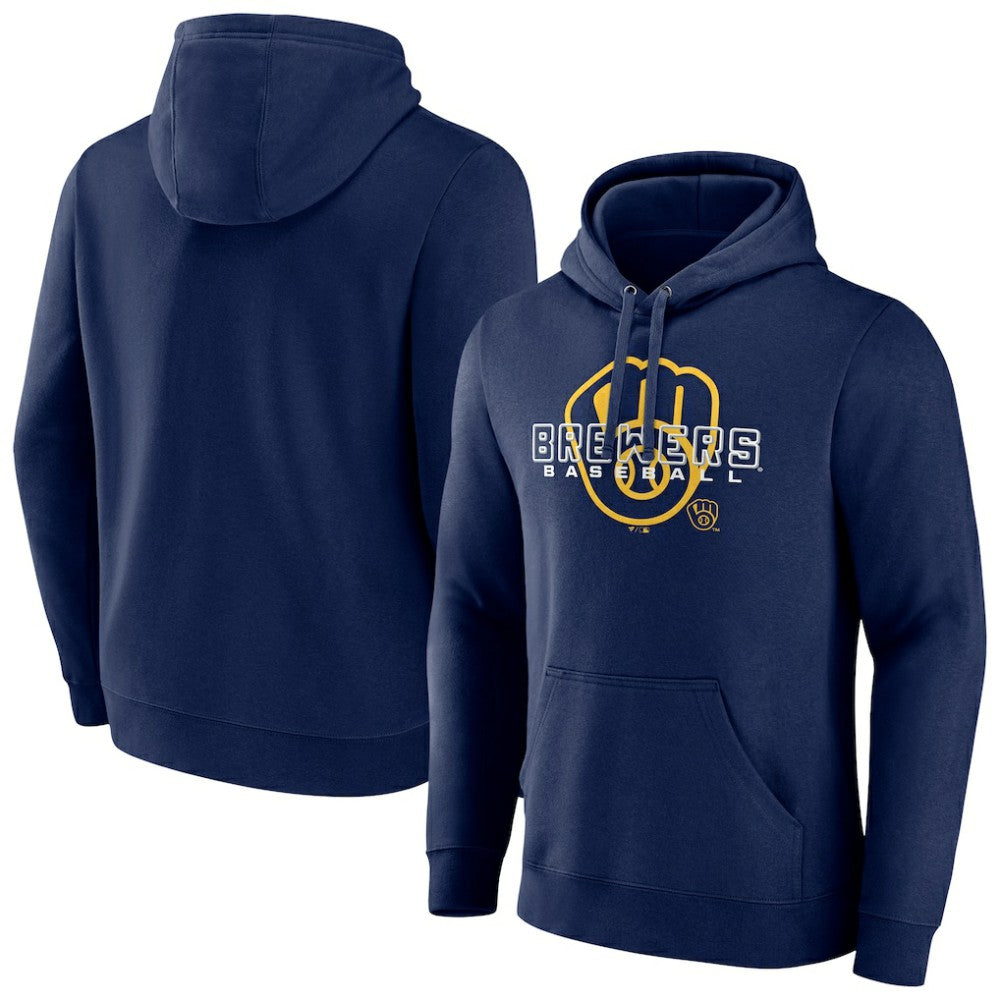 Milwaukee Brewers Stellar Pullover Hoodie - Navy - MLB Discount
