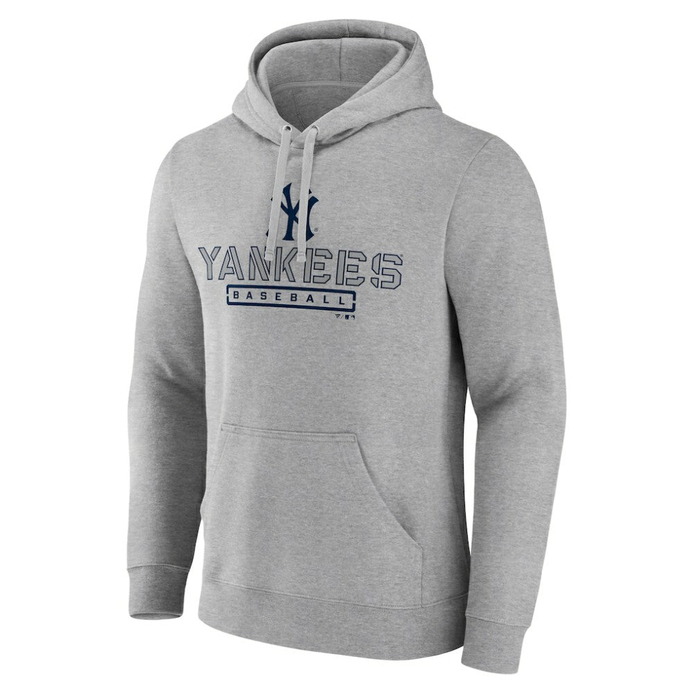 New York Yankees Evanston Stencil Pullover Hoodie - Gray - MLB on Sale