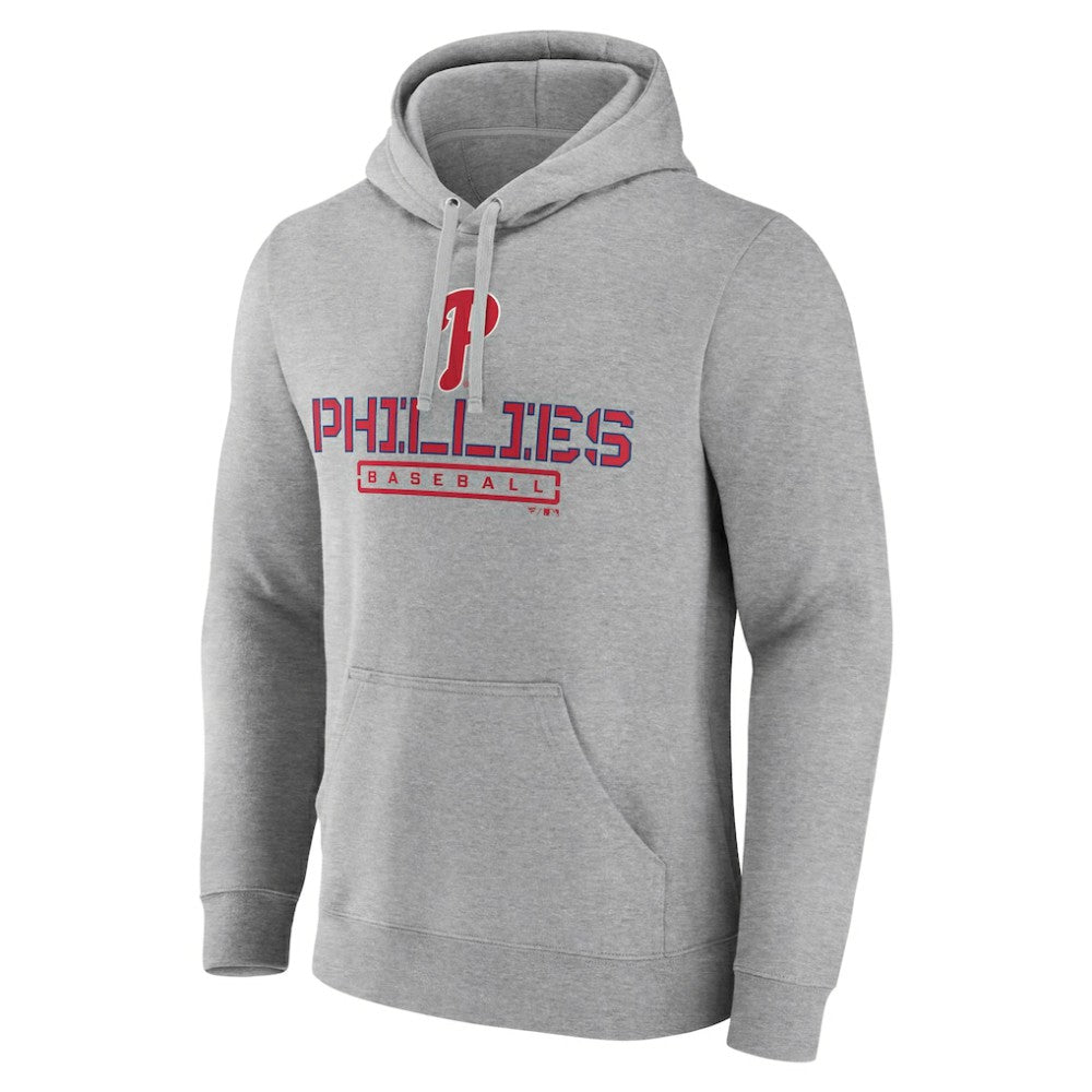 Philadelphia Phillies Evanston Stencil Pullover Hoodie - Gray - MLB on Sale