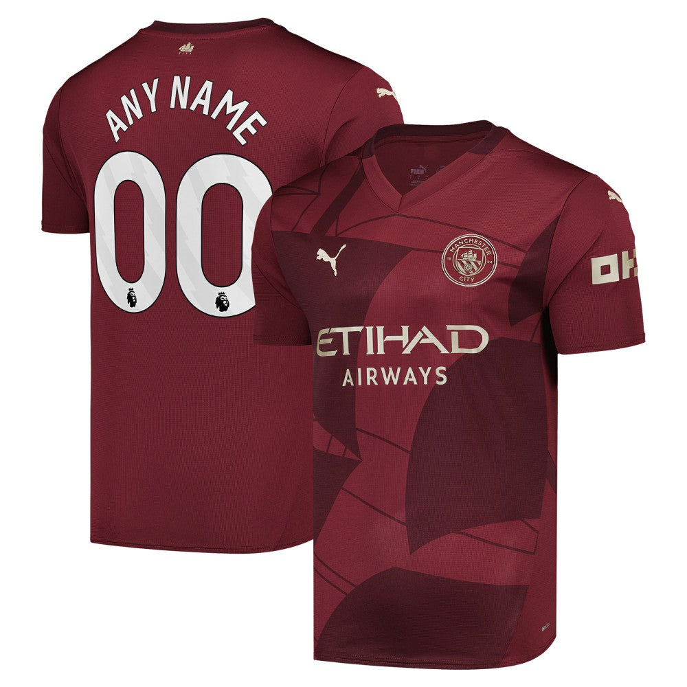 Manchester City 2024/25 Third Replica Custom Jersey Burgundy - Puma sale