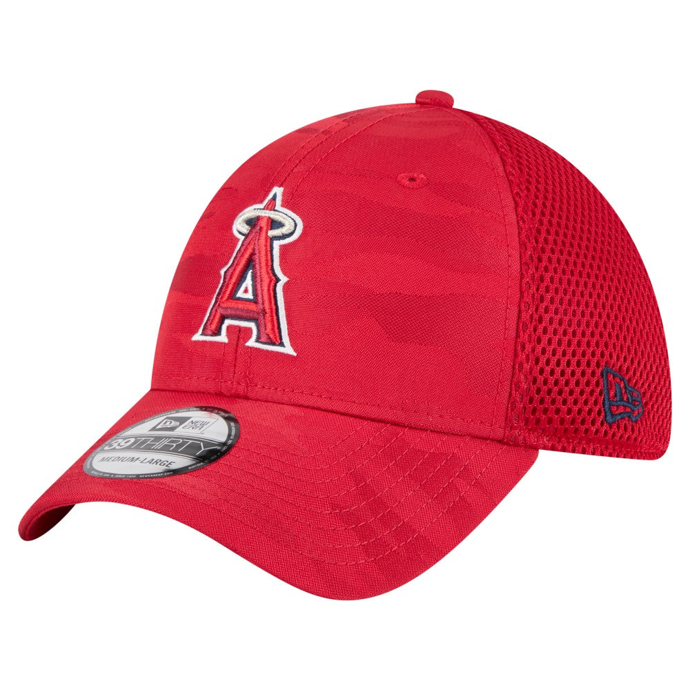 Los Angeles Angels New Era Subtle Camo 39THIRTY Flex Hat - Red - New Era Discount