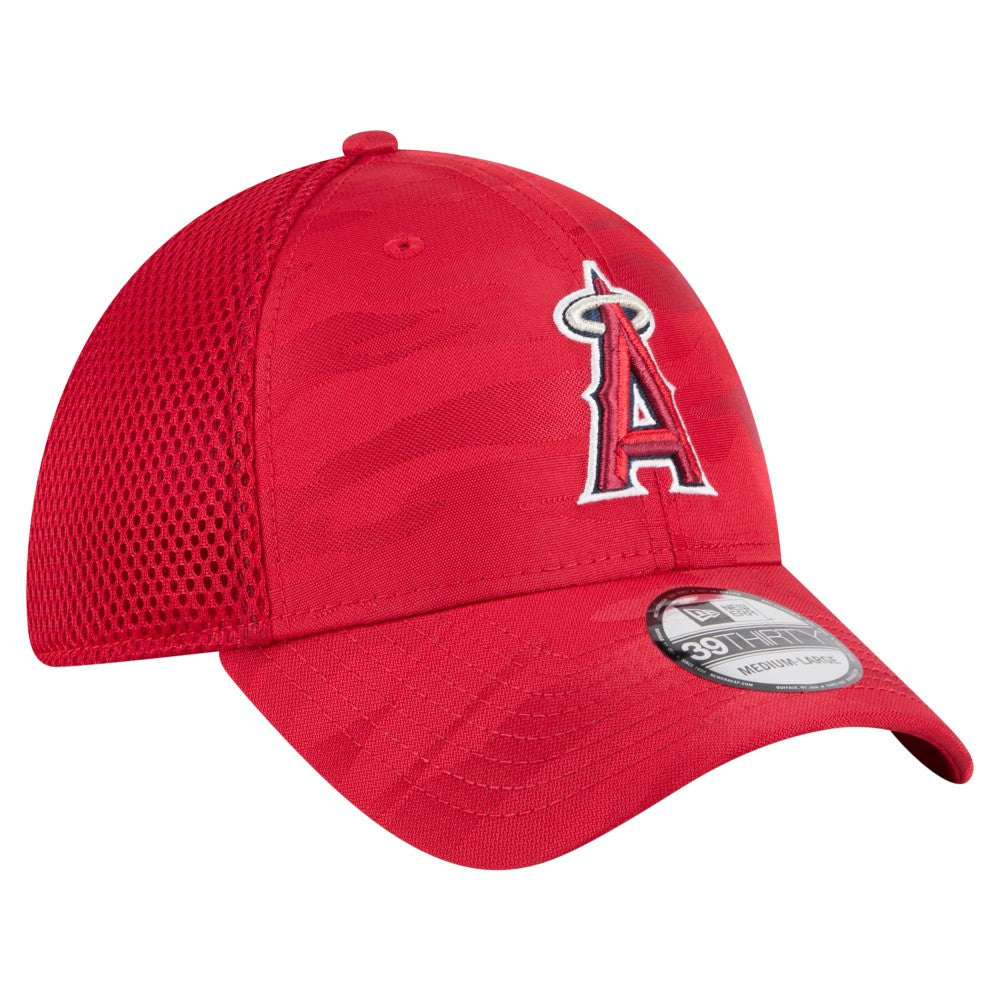 Los Angeles Angels New Era Subtle Camo 39THIRTY Flex Hat - Red - New Era Discount