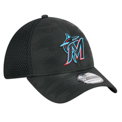 Miami Marlins New Era Subtle Camo 39THIRTY Flex Hat - Black - New Era Online