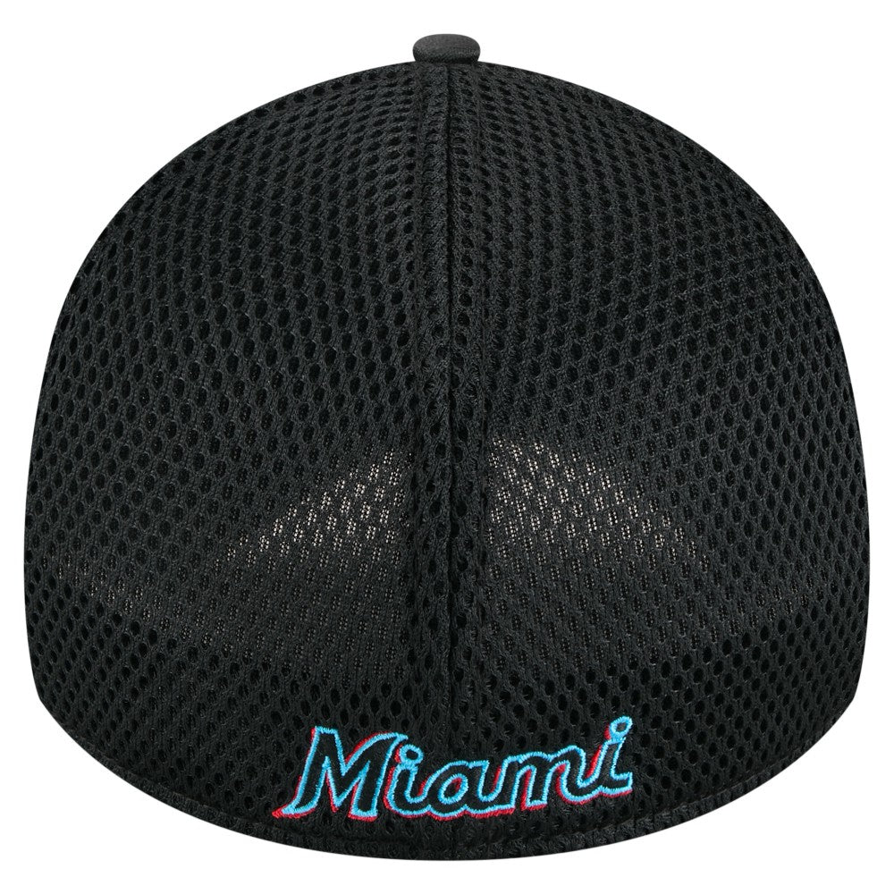 Miami Marlins New Era Subtle Camo 39THIRTY Flex Hat - Black - New Era Online