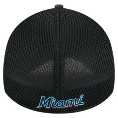 Miami Marlins New Era Subtle Camo 39THIRTY Flex Hat - Black - New Era Online