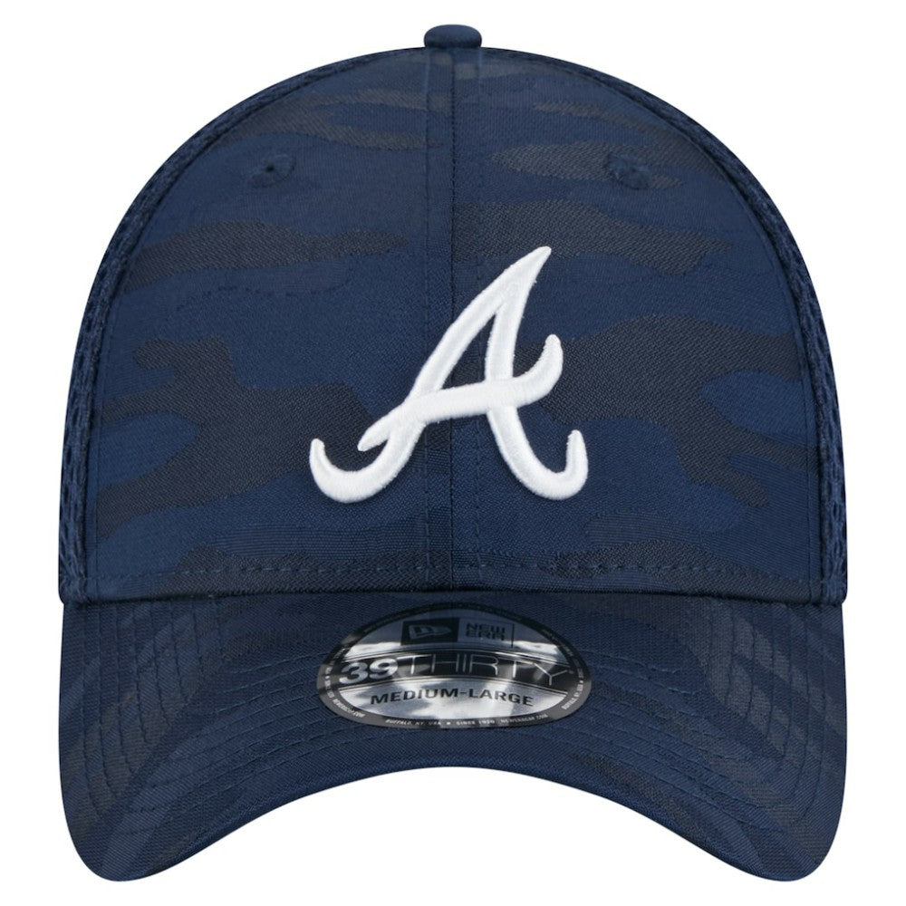 Atlanta Braves New Era Subtle Camo 39THIRTY Flex Hat - Navy - New Era Lifestyle