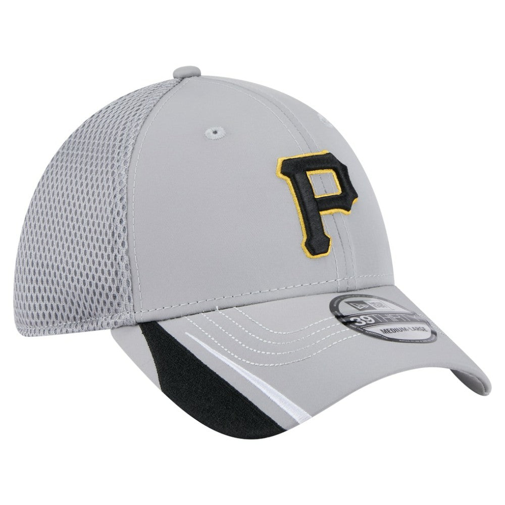 Pittsburgh Pirates New Era Linear 39THIRTY Flex Hat - Gray - New Era Online