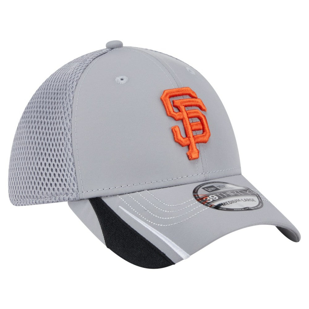 San Francisco Giants New Era Linear 39THIRTY Flex Hat - Gray - New Era Discount