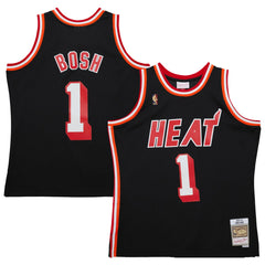Chris Bosh Miami Heat 2013/14 Hardwood Classics Swingman Jersey Black | Mitchell & Ness