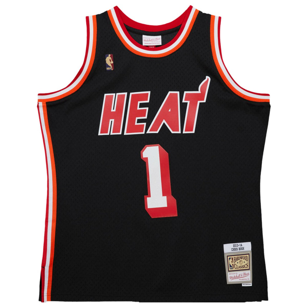 Chris Bosh Miami Heat 2013/14 Hardwood Classics Swingman Jersey Black | Mitchell & Ness