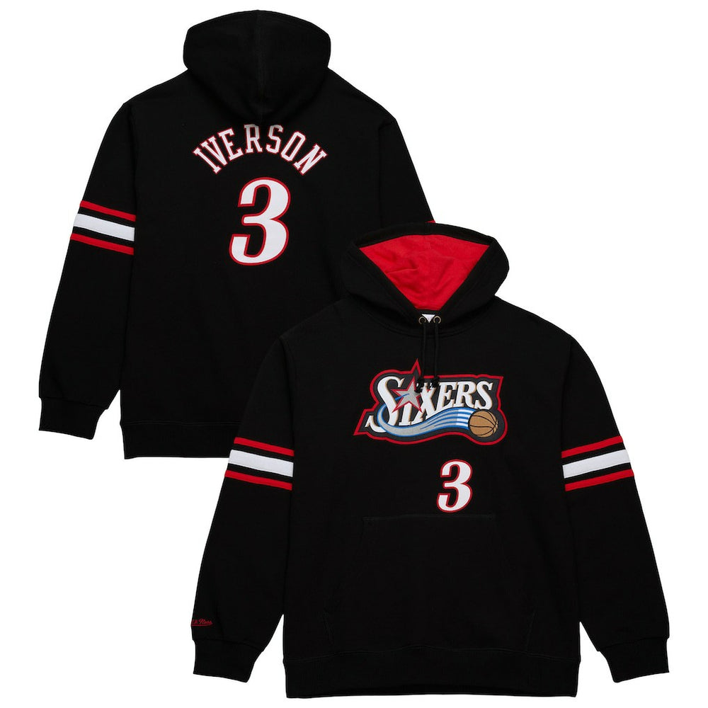 Allen Iverson Philadelphia 76ers Name & Number Pullover Hoodie Black | Mitchell & Ness for sale