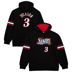 Allen Iverson Philadelphia 76ers Name & Number Pullover Hoodie Black | Mitchell & Ness for sale