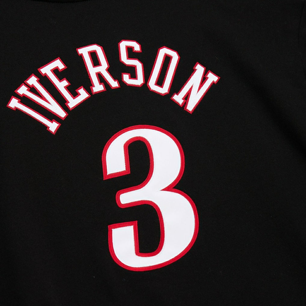 Allen Iverson Philadelphia 76ers Name & Number Pullover Hoodie Black | Mitchell & Ness for sale