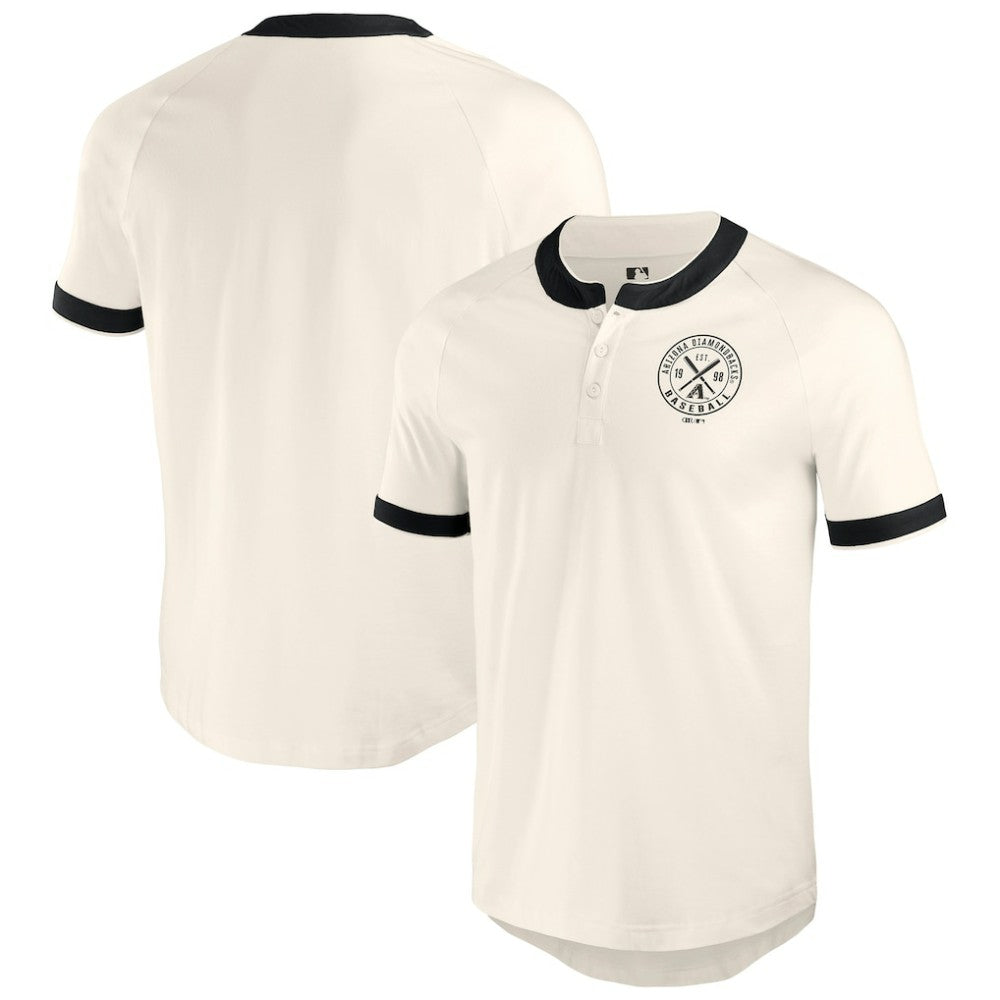 Arizona Diamondbacks Darius Rucker Collection by Fanatics Henley Raglan T-Shirt - White - Fanatics Sale