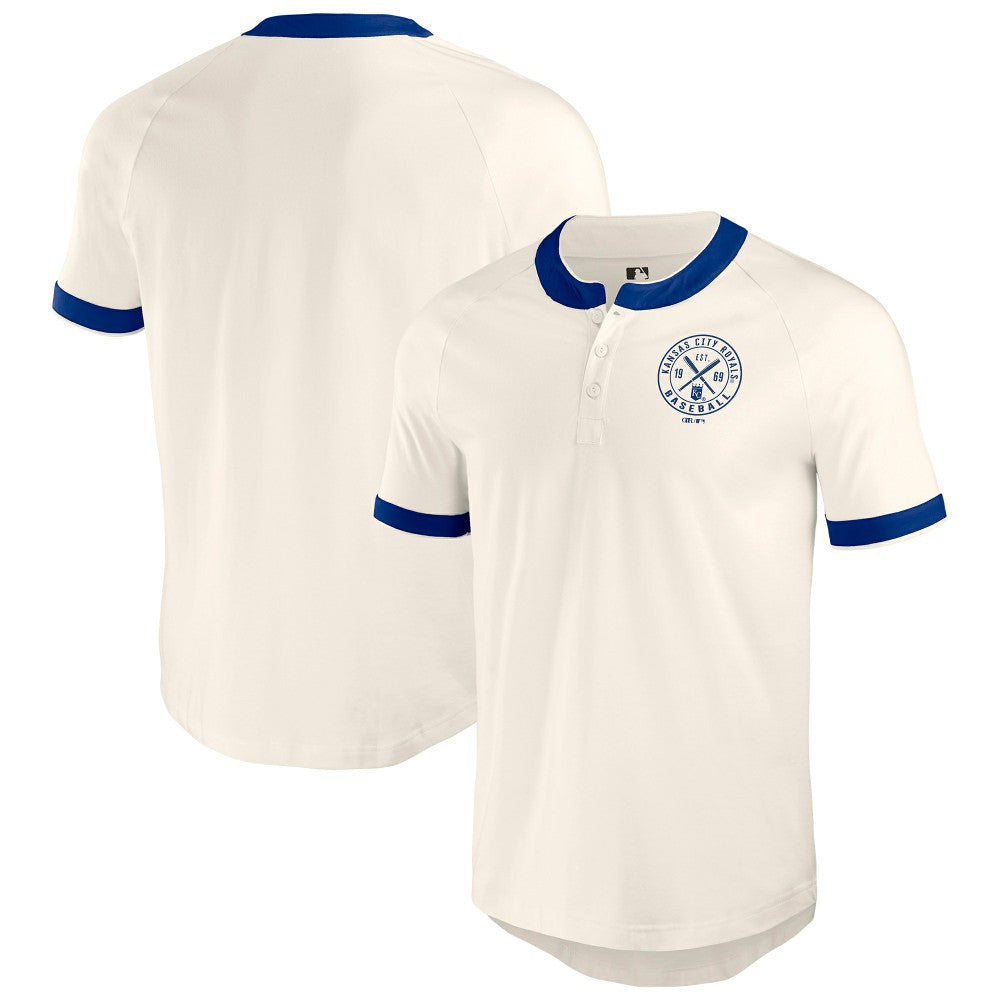 Kansas City Royals Darius Rucker Collection by Fanatics Henley Raglan T-Shirt - White - Fanatics Lifestyle