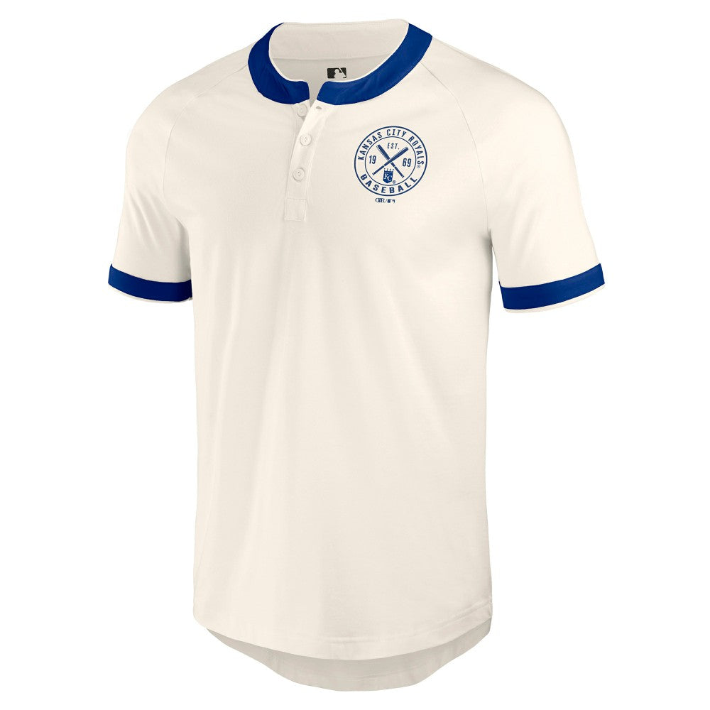 Kansas City Royals Darius Rucker Collection by Fanatics Henley Raglan T-Shirt - White - Fanatics Lifestyle