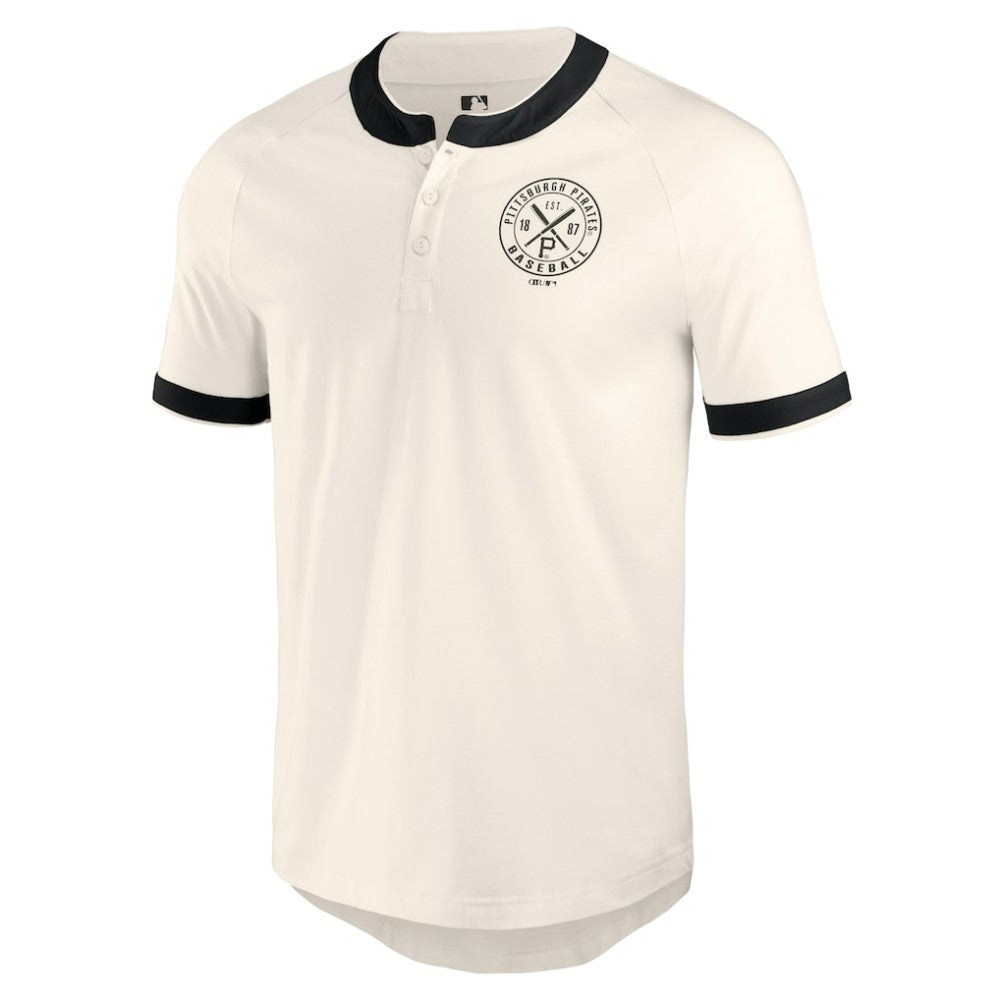 Pittsburgh Pirates Darius Rucker Collection by Fanatics Henley Raglan T-Shirt - White - Fanatics on Sale