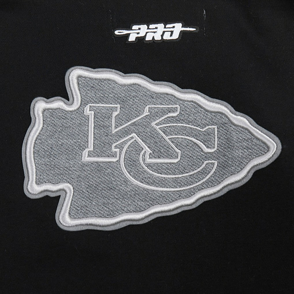 Kansas City Chiefs Pro Standard Women's Reverse French Terry Colorblock Full-Zip Hoodie Gray