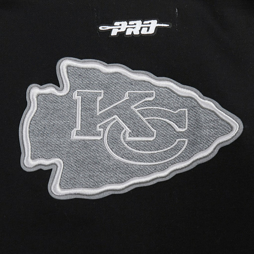 Kansas City Chiefs Pro Standard Women's Reverse French Terry Colorblock Full-Zip Hoodie Gray