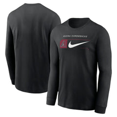 Arizona Diamondbacks Nike Local Logo Swoosh Lockup Long Sleeve T-Shirt - Black - Nike Online
