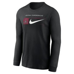 Arizona Diamondbacks Nike Local Logo Swoosh Lockup Long Sleeve T-Shirt - Black - Nike Online