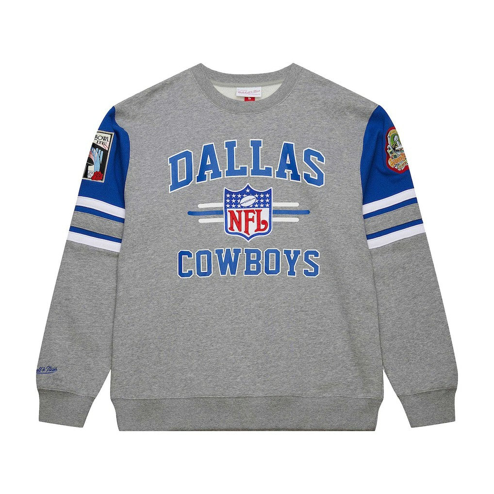Mitchell & Ness Dallas Cowboys Vintage Logo Pullover Sweatshirt Heather Gray