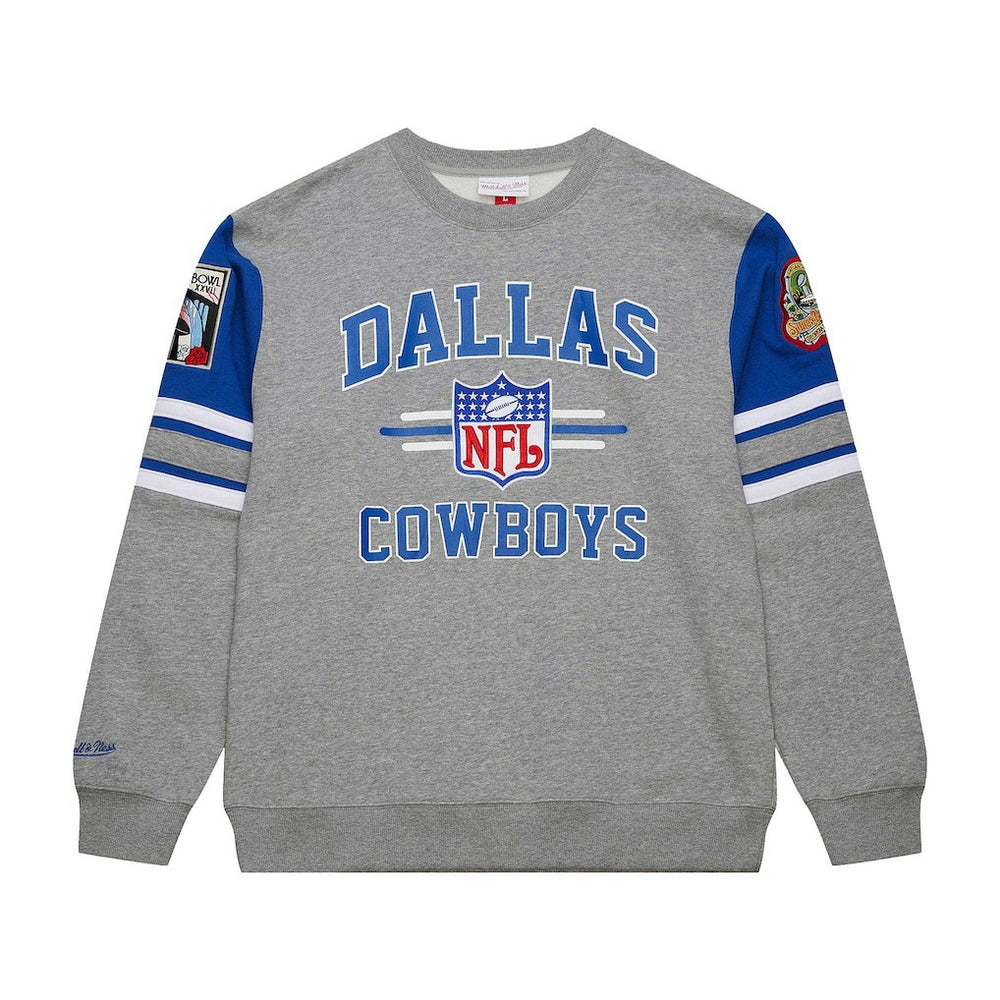 Mitchell & Ness Dallas Cowboys Vintage Logo Pullover Sweatshirt Heather Gray