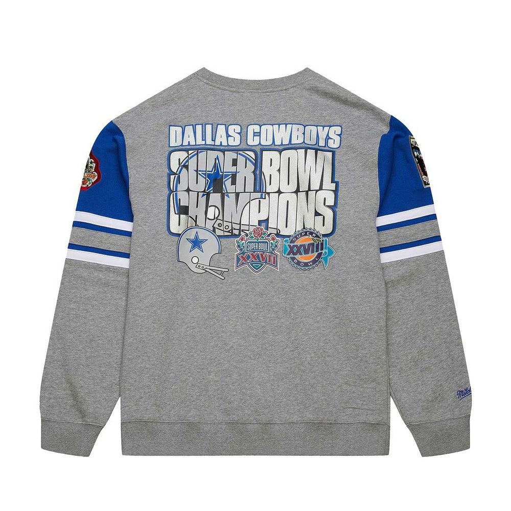 Mitchell & Ness Dallas Cowboys Vintage Logo Pullover Sweatshirt Heather Gray