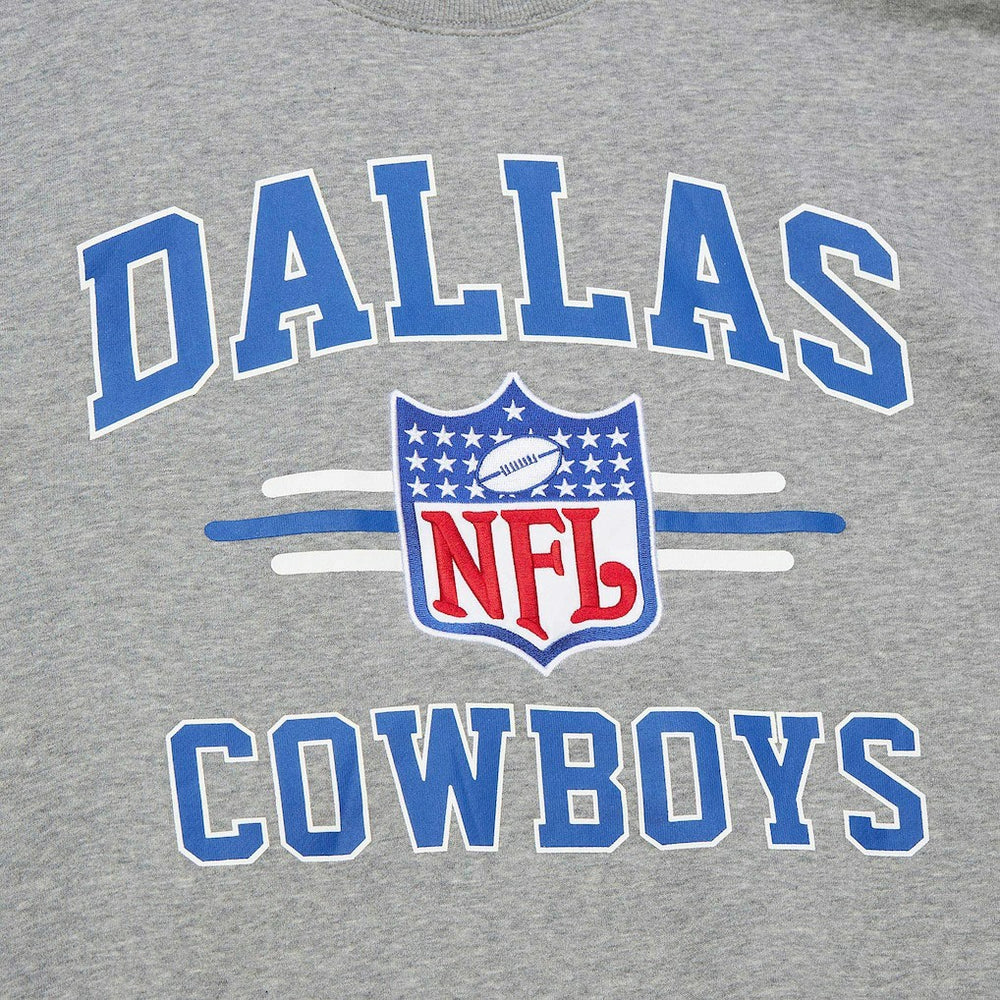 Mitchell & Ness Dallas Cowboys Vintage Logo Pullover Sweatshirt Heather Gray