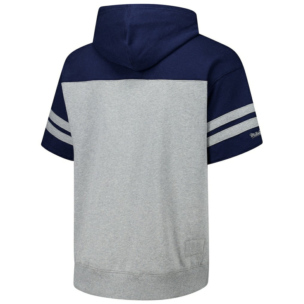 Mitchell & Ness Dallas Cowboys Off Field Vintage Logo Short Sleeve Pullover Hoodie Gray