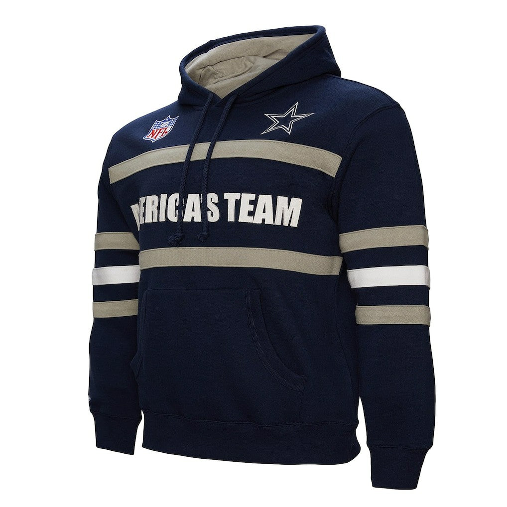 Mitchell & Ness Dallas Cowboys America's Team Head Coach Pullover Hoodie Navy