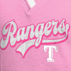 Texas Rangers New Era Girls Youth Mommy & Me Raglan V-Neck T-Shirt - Pink - New Era Online