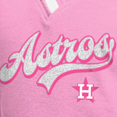 Houston Astros New Era Girls Youth Mommy & Me Raglan V-Neck T-Shirt - Pink - New Era on Sale
