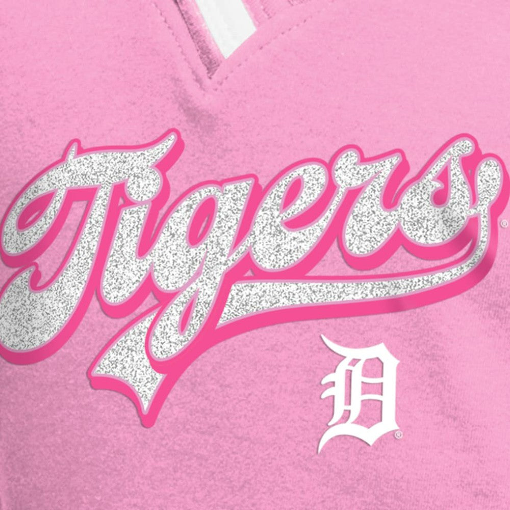 Detroit Tigers New Era Girls Youth Mommy & Me Raglan V-Neck T-Shirt - Pink - New Era Sale